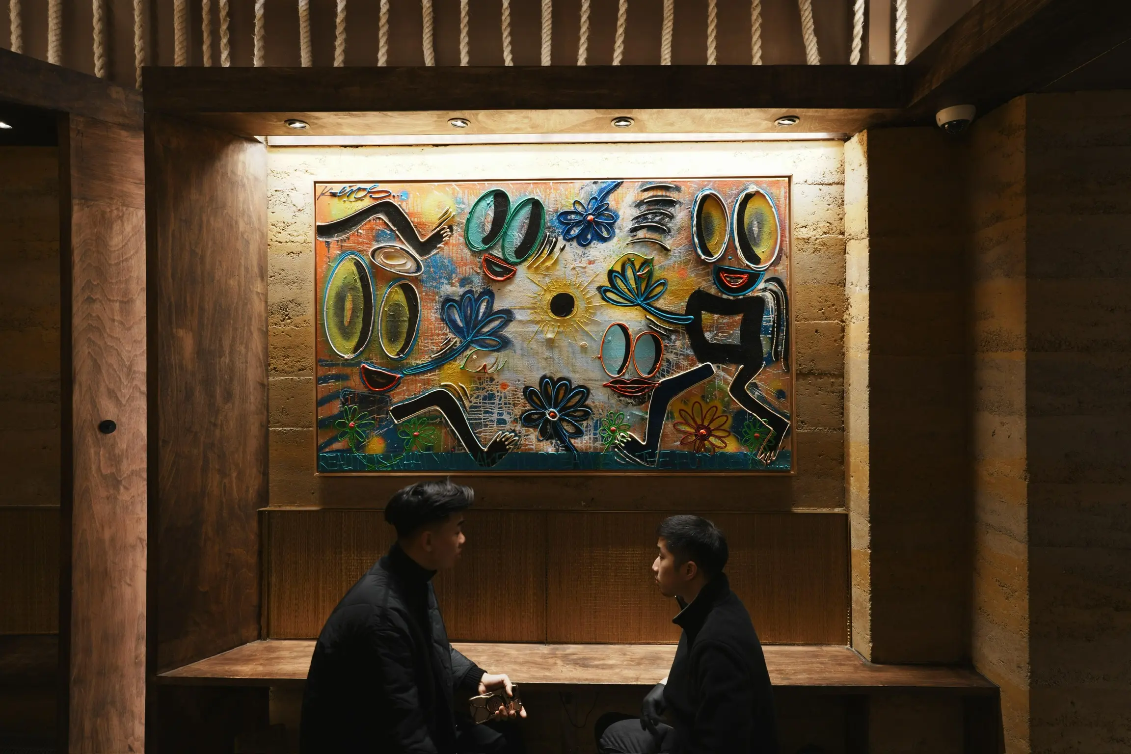 Warm dining room detail